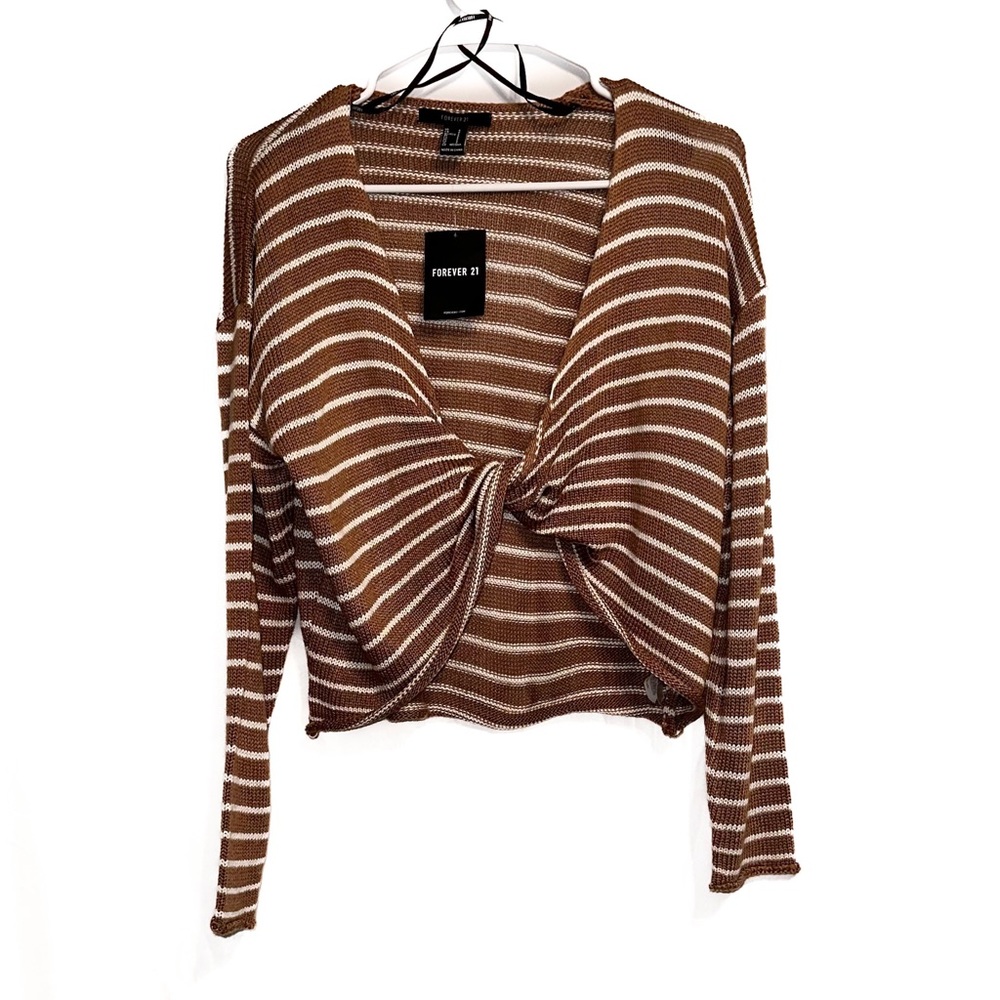Forever 21 Striped Twist Cardigan NWT